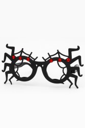 Beysüs Cadılar Bayramı Halloween Gözlük Örümcek Desenli - 1