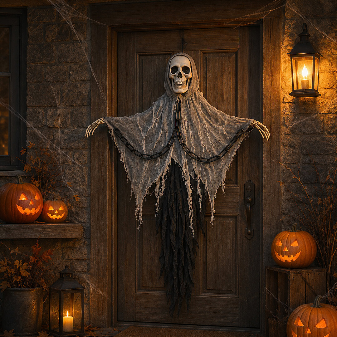 Beysüs Cadılar Bayramı Halloween Işıklı Sesli İskelet Tavan Süsü - 5