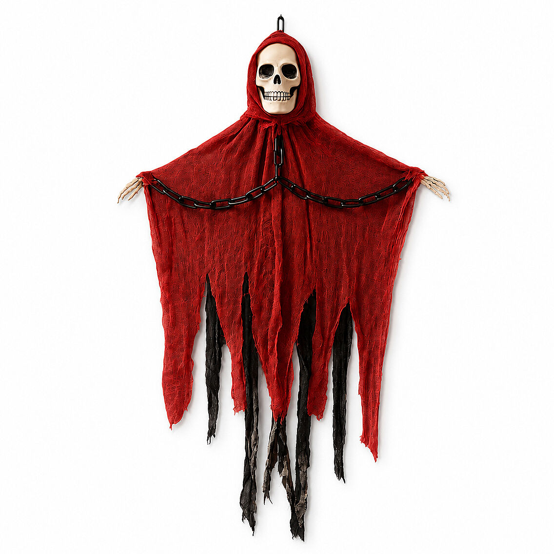 Beysüs Cadılar Bayramı Halloween Işıklı Sesli Kırmızı İskelet Tavan Süsü - 2