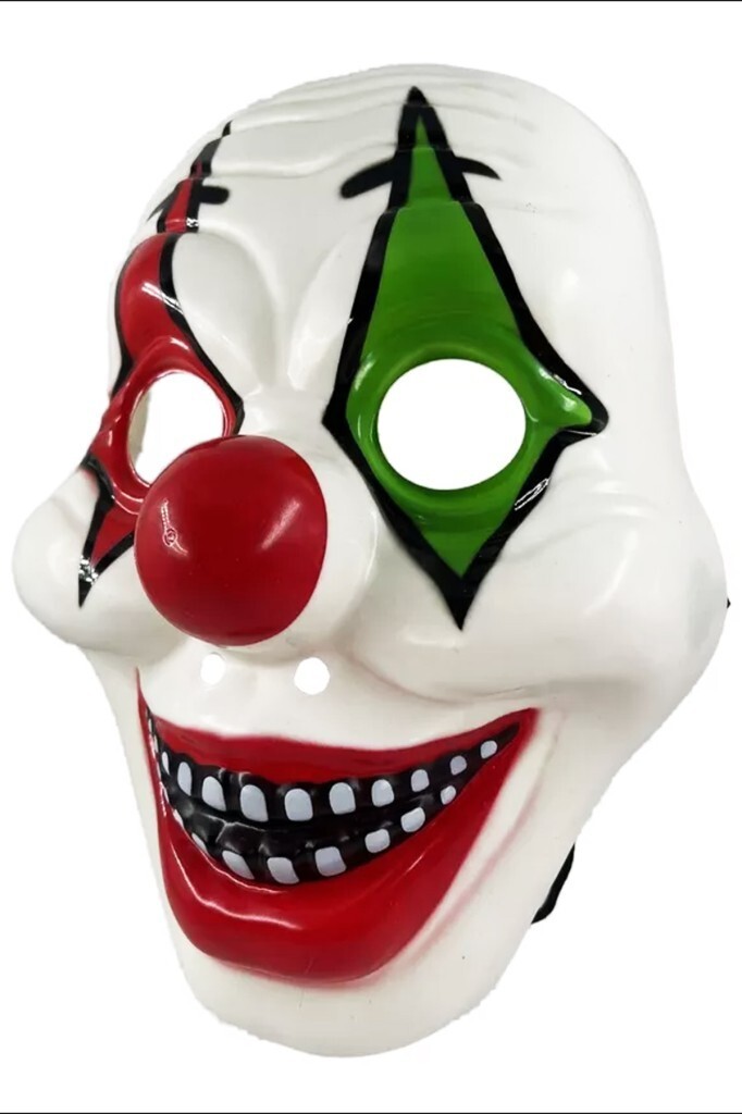 Beysüs Cadılar Bayramı Halloween Maske Palyaço Kırmızı Yeşil - 3