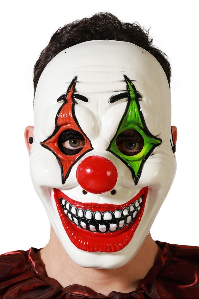 Beysüs Cadılar Bayramı Halloween Maske Palyaço Kırmızı Yeşil - 8