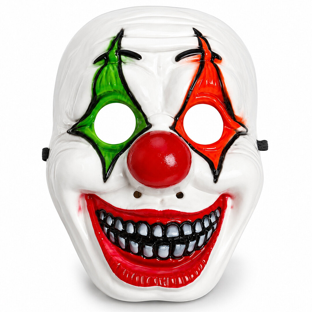 Beysüs Cadılar Bayramı Halloween Maske Palyaço Kırmızı Yeşil - 2