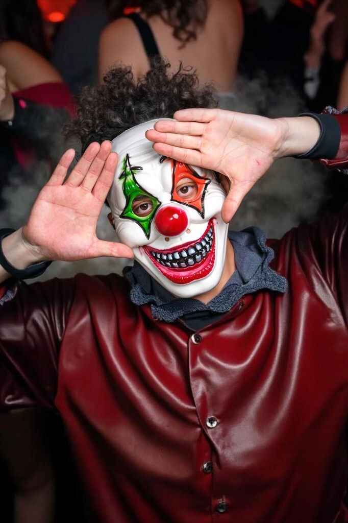 Beysüs Cadılar Bayramı Halloween Maske Palyaço Kırmızı Yeşil - 2