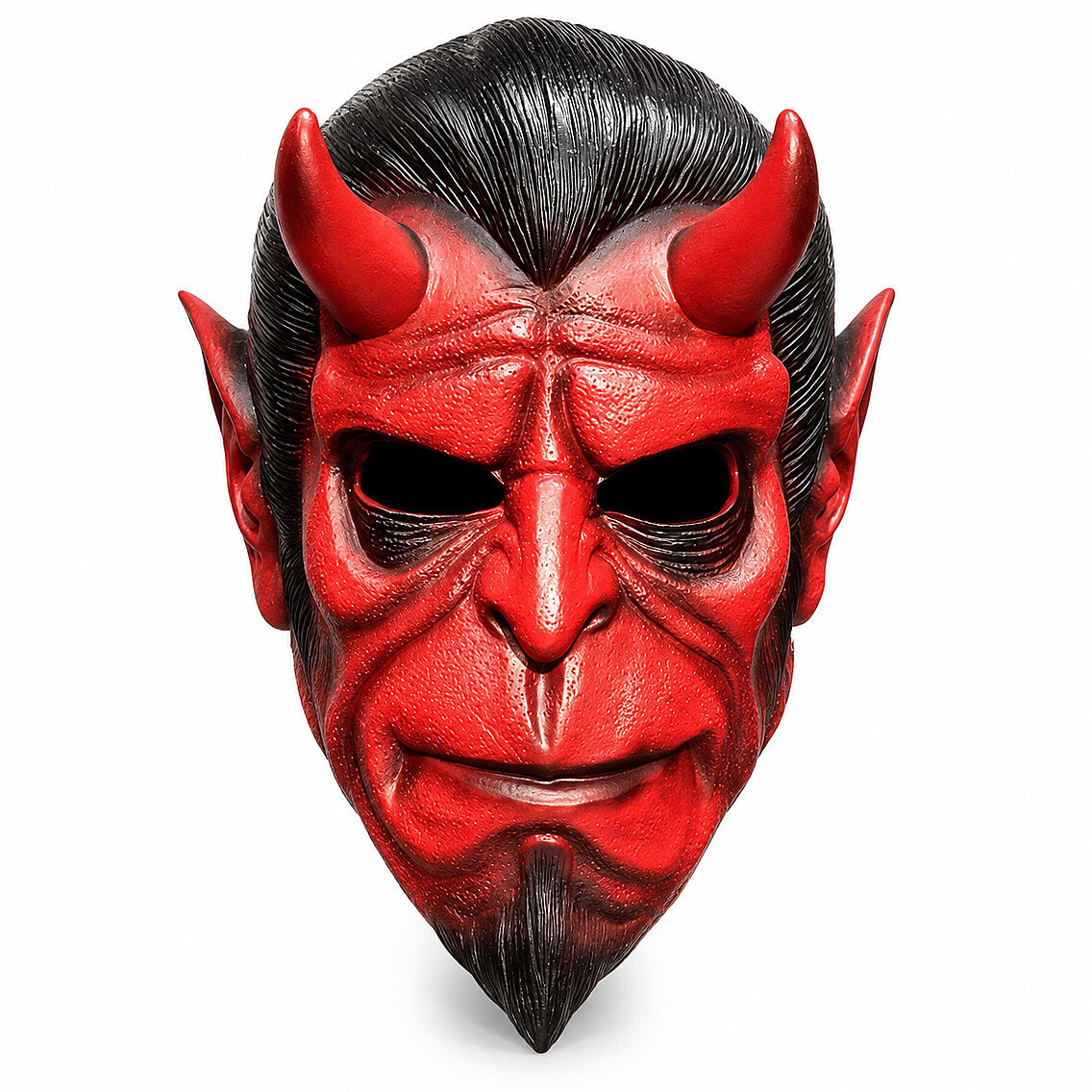 Beysüs Cadılar Bayramı Halloween Maskesi Hellboy Kırmızı Boynuzlu - 2