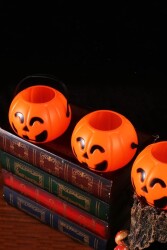 Beysüs Cadılar Bayramı Halloween Mini Balkabağı Kova 6'lı Set - 5