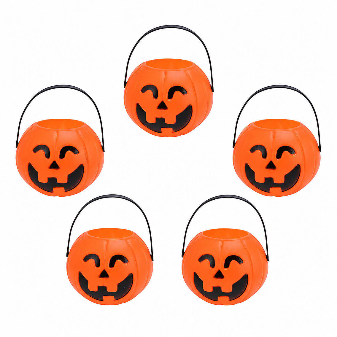 Cadılar Bayramı Halloween Mini Balkabağı Kova 6'lı Set - 2
