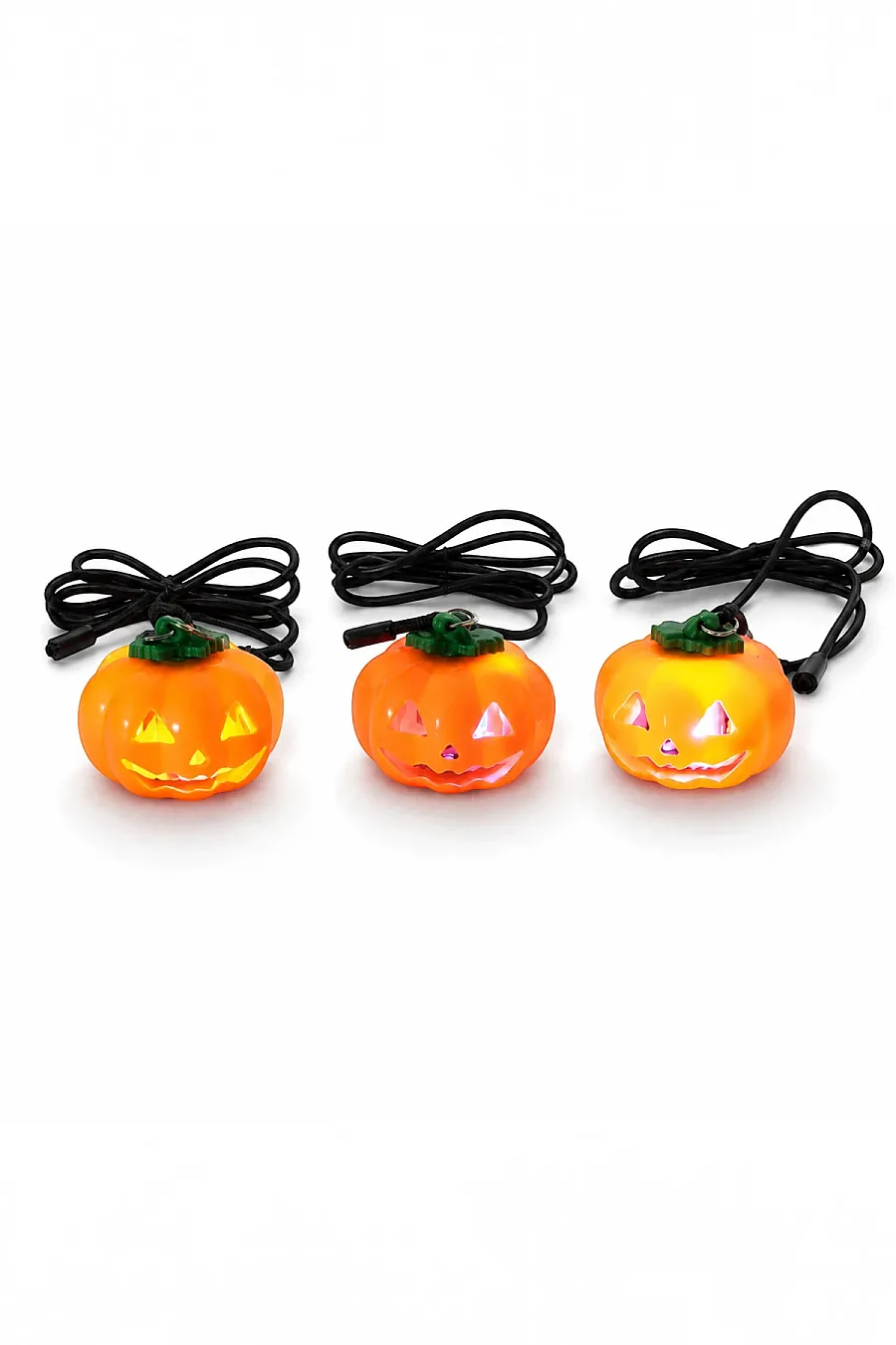 Cadılar Bayramı Halloween Pilli Balkabağı Kolye 3 lü - 5