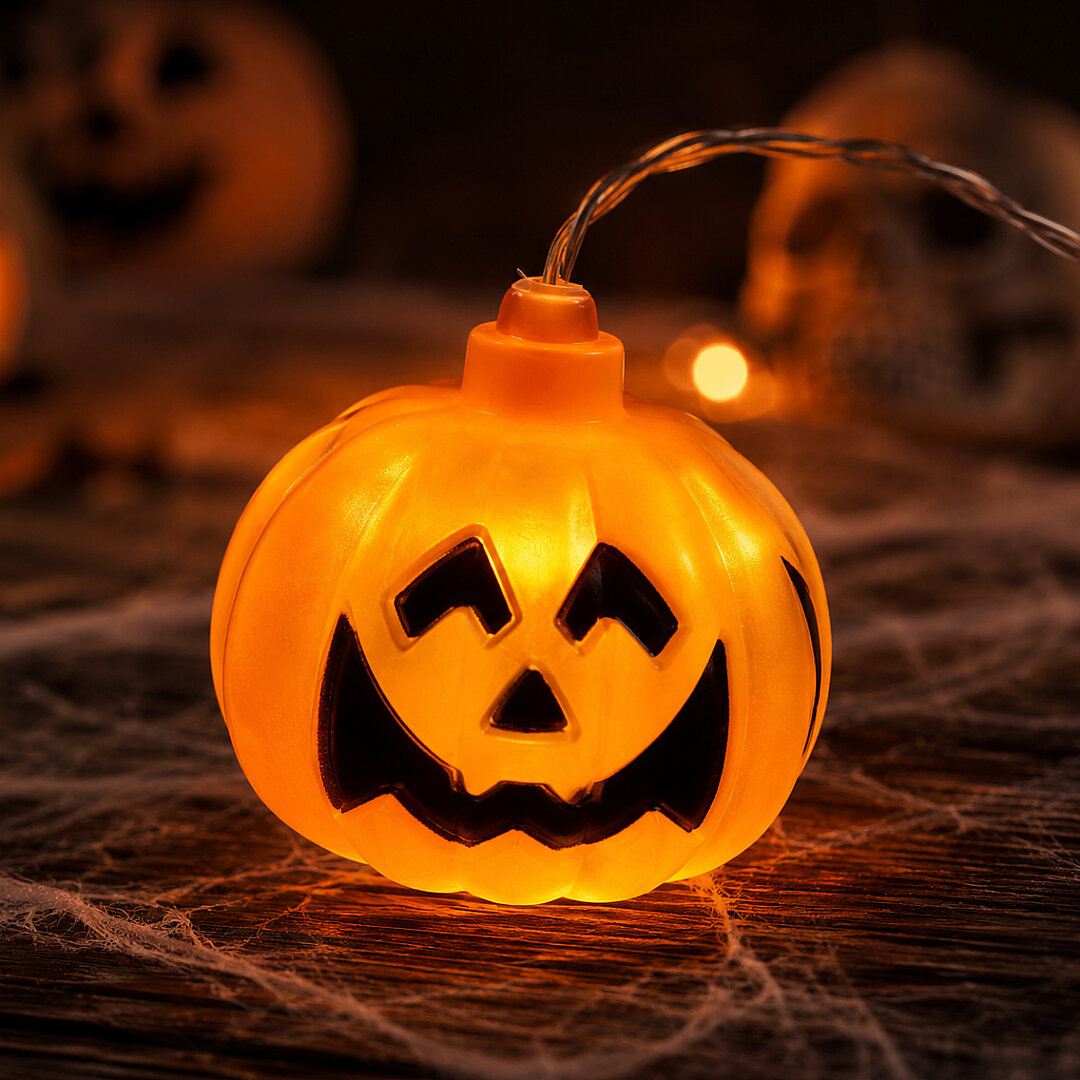 Beysüs Cadılar Bayramı Halloween Pilli Balkabağı Led 12 li - 1