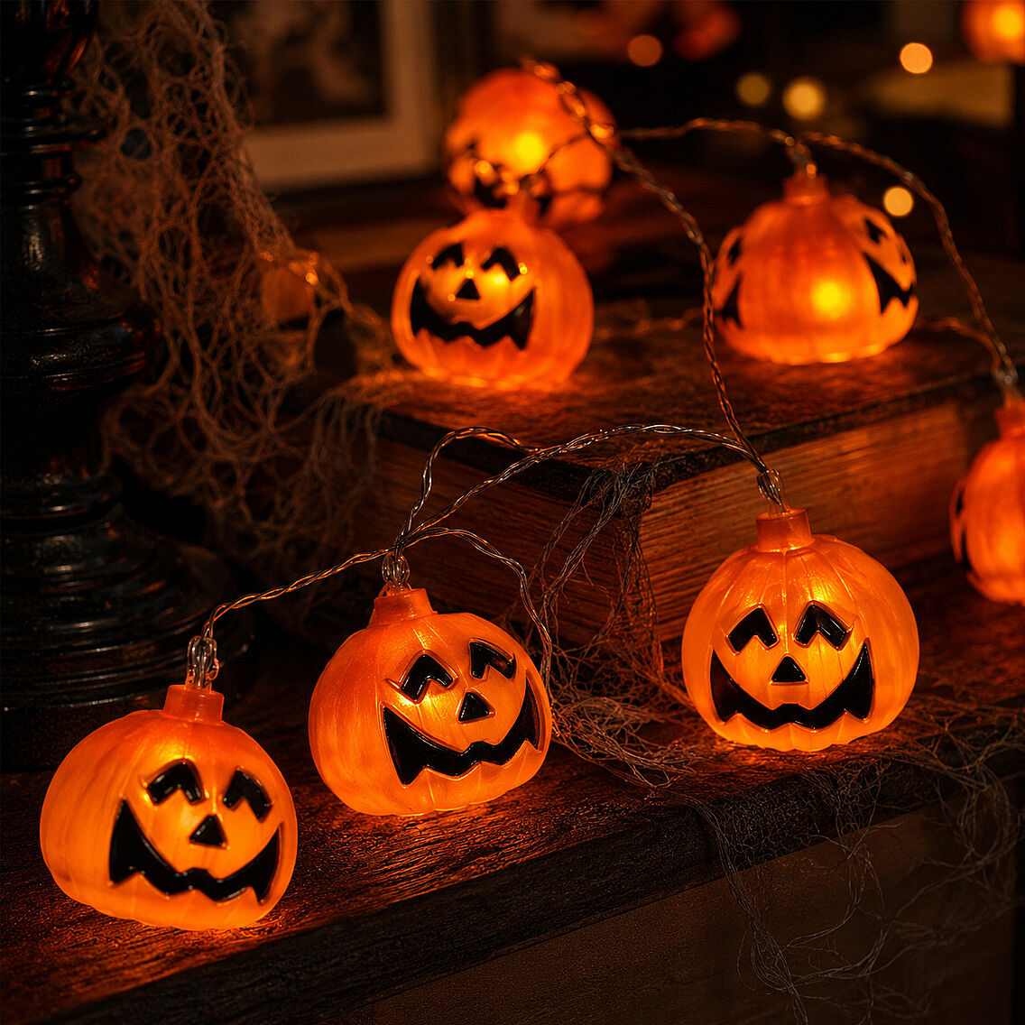 Beysüs Cadılar Bayramı Halloween Pilli Balkabağı Led 12 li - 2