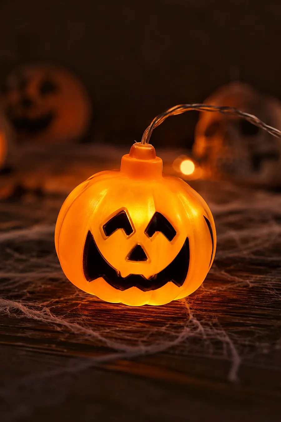 Cadılar Bayramı Halloween Pilli Balkabağı Led 12 li - 1