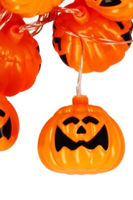 Beysüs Cadılar Bayramı Halloween Pilli Balkabağı Led 12 li - 4