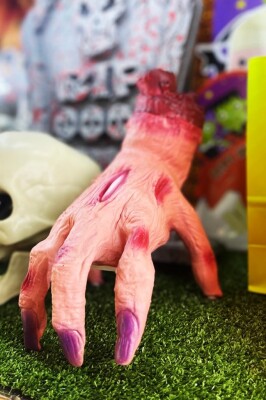 Beysüs Cadılar Bayramı Halloween Sensörlü Hareketli Kesik El - 4