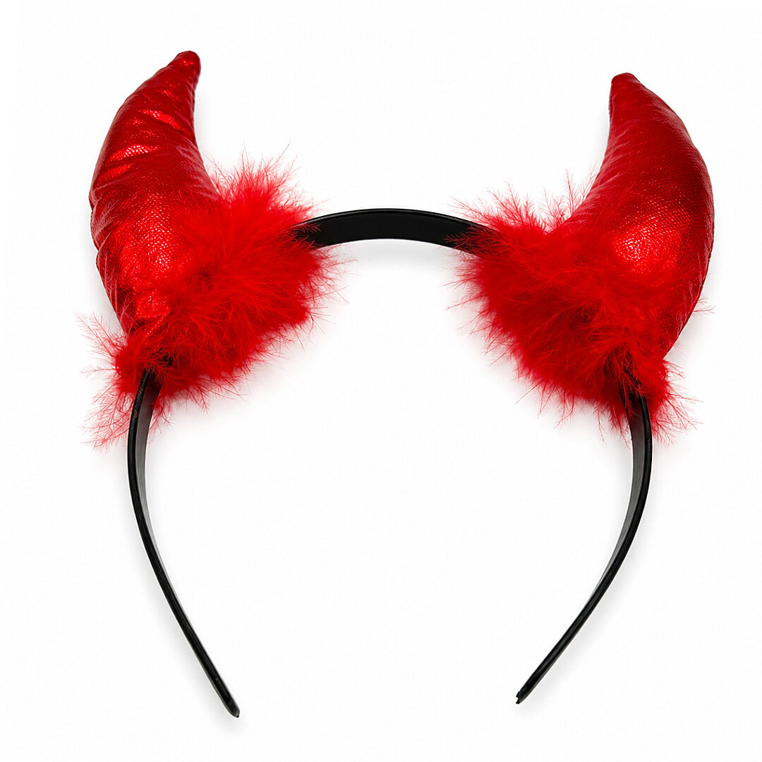 Beysüs Cadılar Bayramı Halloween Tac Boynuz Kırmızı - 2