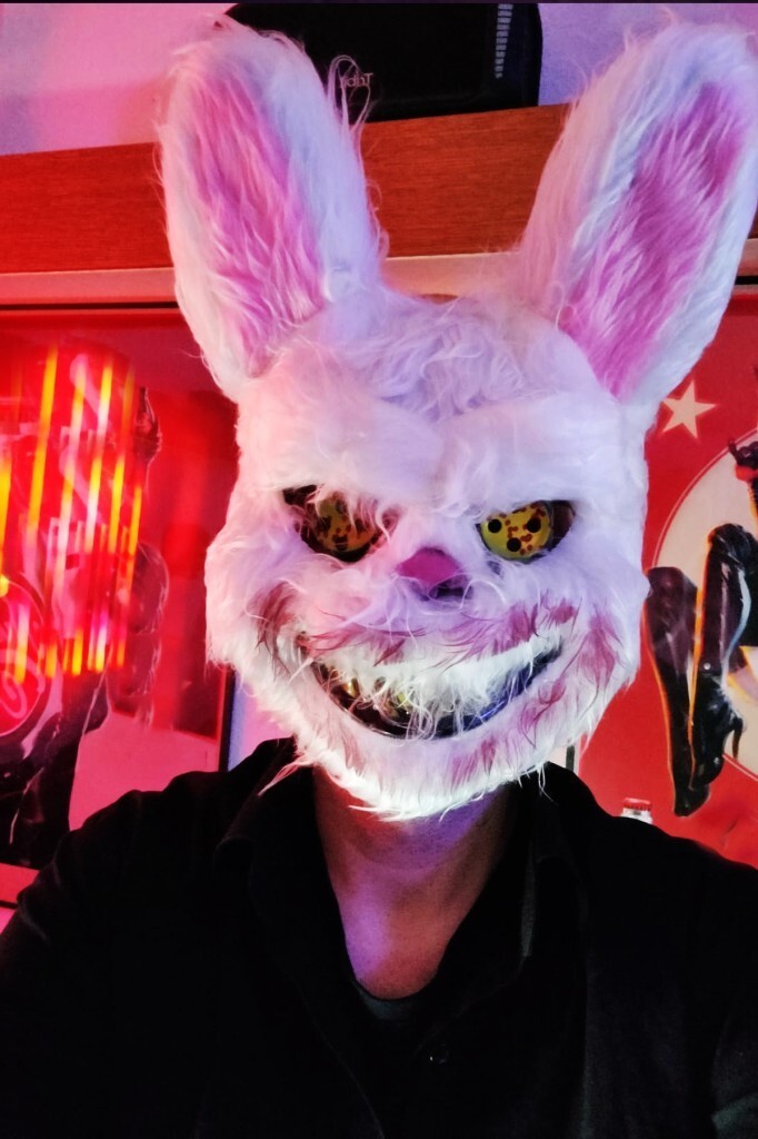 Beysüs Cadılar Bayramı Halloween Tüylü Tavşan Maskesi - 6