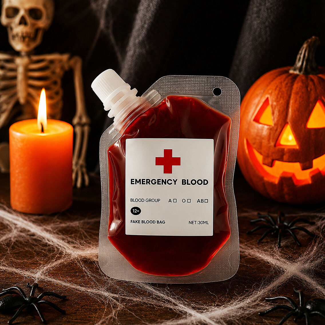 Beysüs Cadılar Bayramı Halloween Yapay Kan Acil Kan Torbası 30 ml - 1