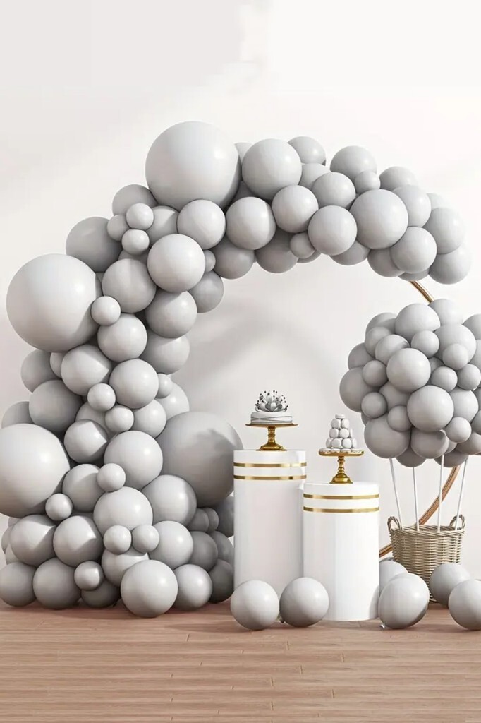 Beysüs Duman Gri Balon 20 adet 12inç - 3