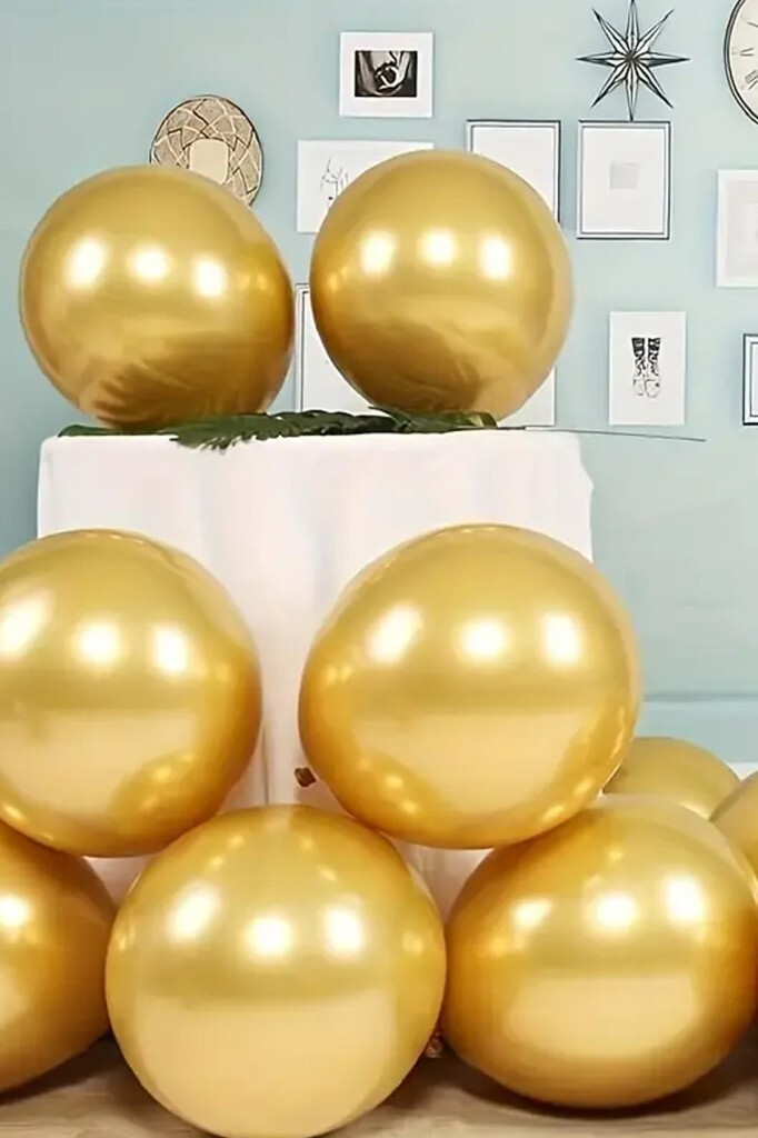 Beysüs Gold Krom Balon 7 Adet 12inç - 4