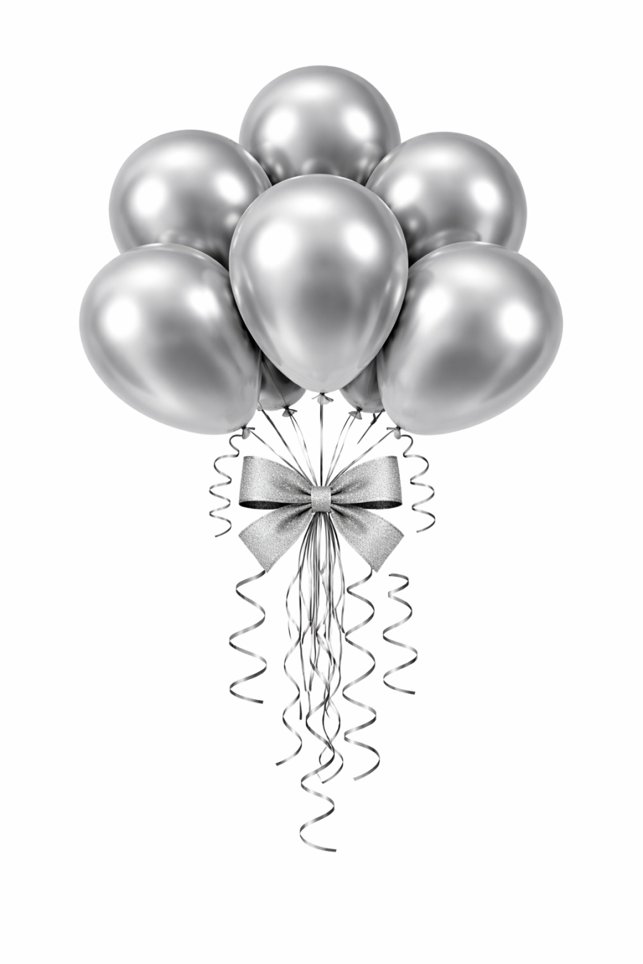Beysüs Gümüş Krom Balon 7 adet 12inç - 1