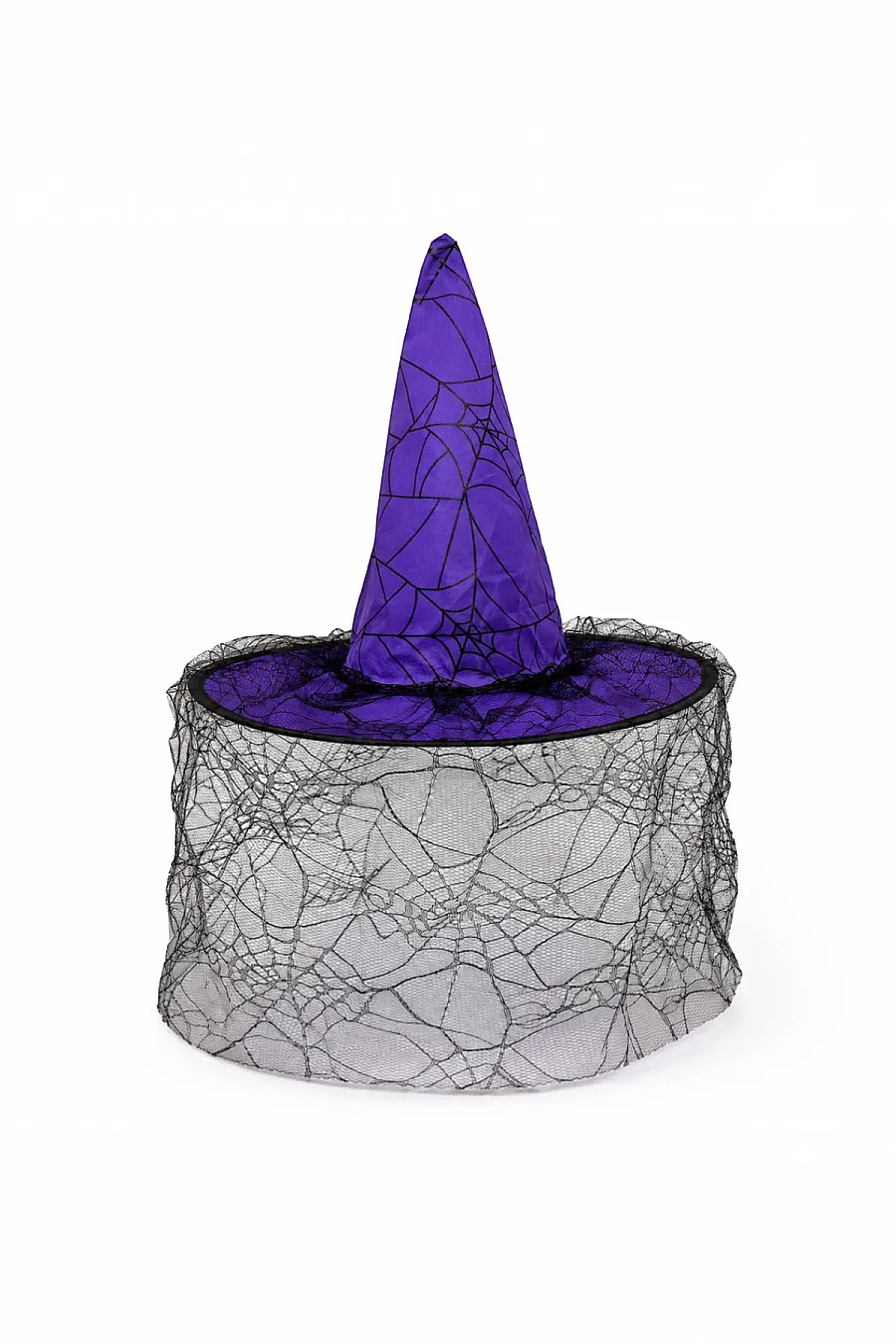 Beysüs Halloween Cadı Şapkası Mor Tüllü - 2