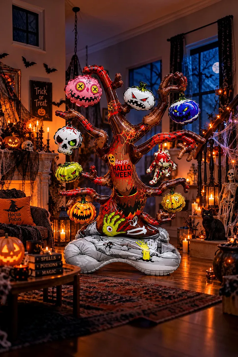 Halloween Cadılar Bayramı Ayaklı Folyo Balon Ağaç - 3