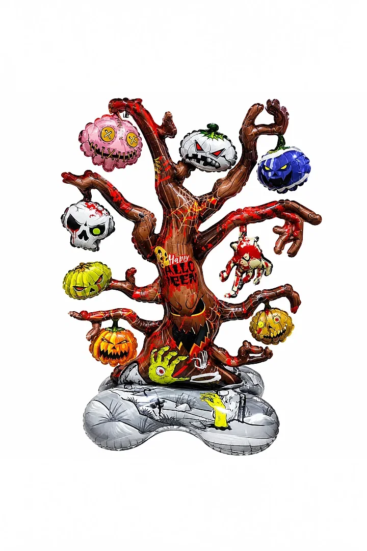 Halloween Cadılar Bayramı Ayaklı Folyo Balon Ağaç - 4