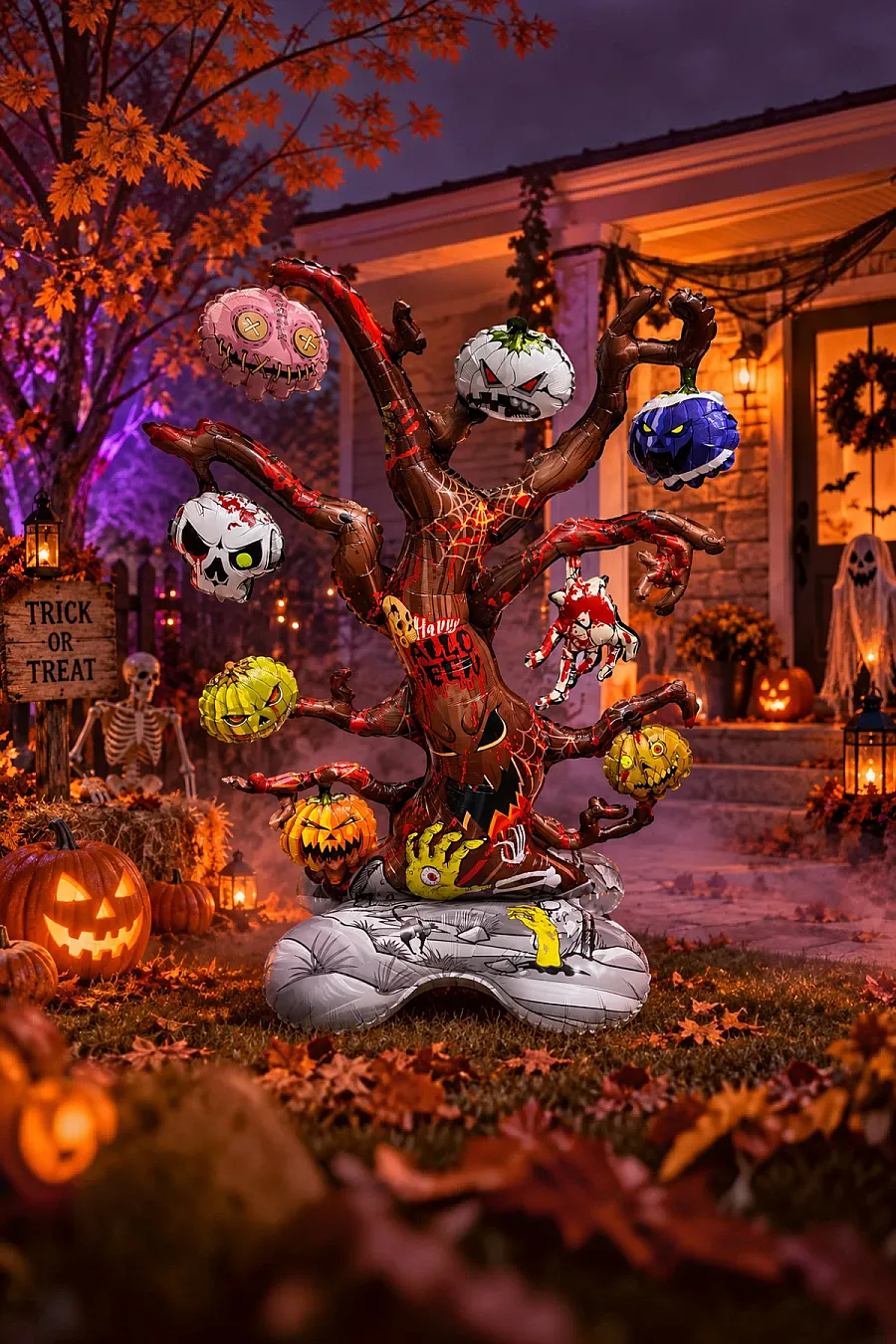 Halloween Cadılar Bayramı Ayaklı Folyo Balon Ağaç - 5