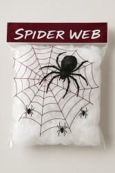 Beysüs Halloween Cadılar Bayramı Beyaz Renk Örümcek Ağı Seti - 1