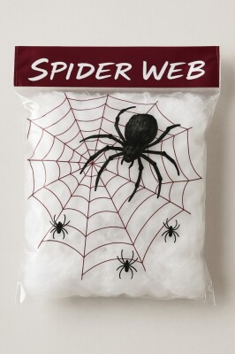 Beysüs Halloween Cadılar Bayramı Beyaz Renk Örümcek Ağı Seti - 1