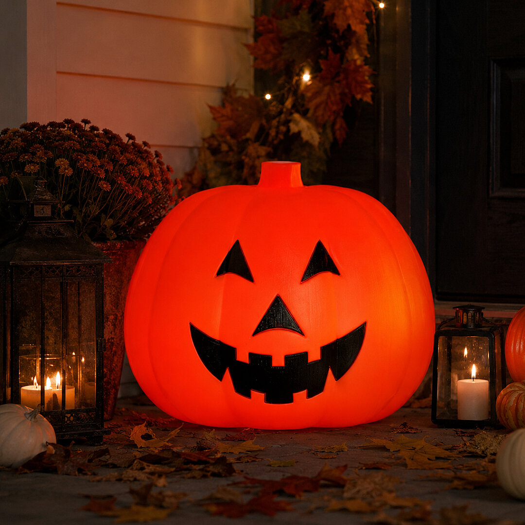 Beysüs Halloween Cadılar Bayramı Dev Balkabağı 45 cm Işıklı Sensörlü - 1