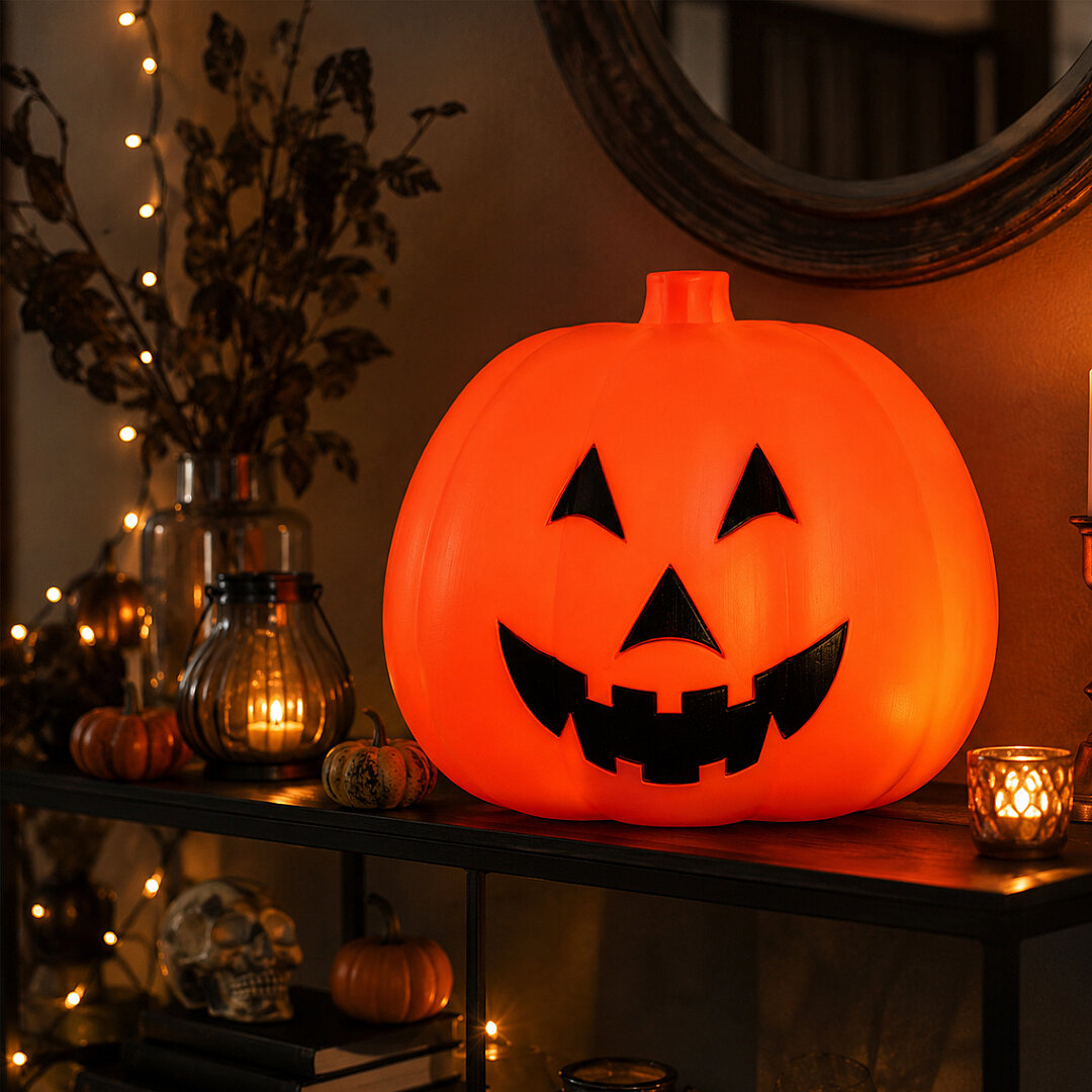 Beysüs Halloween Cadılar Bayramı Dev Balkabağı 45 cm Işıklı Sensörlü - 4
