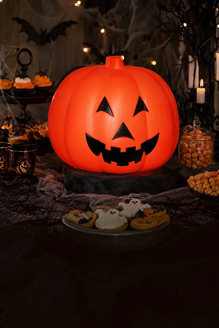 Halloween Cadılar Bayramı Dev Balkabağı 45 cm Işıklı Sensörlü - 4