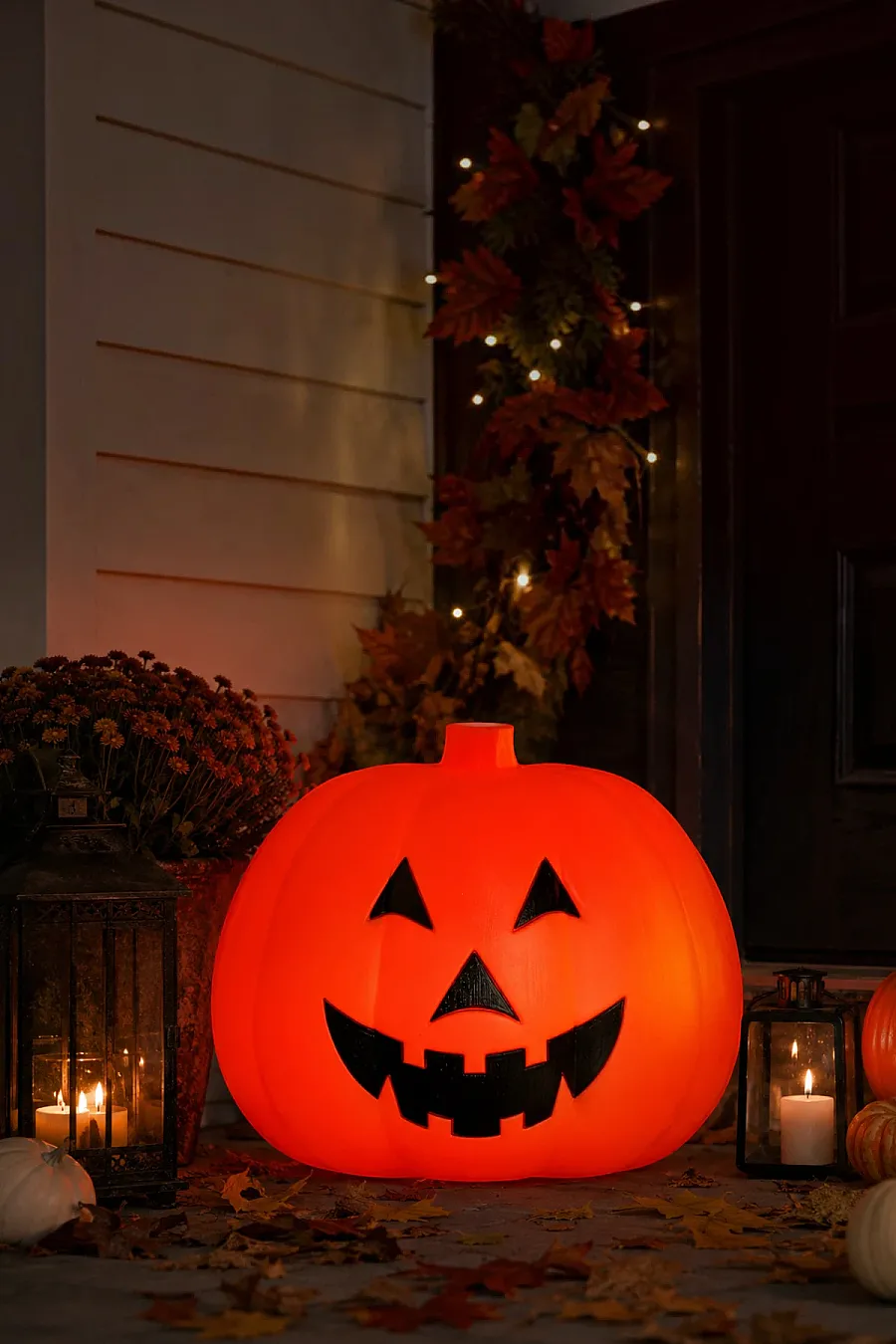 Halloween Cadılar Bayramı Dev Balkabağı 45 cm Işıklı Sensörlü - 3