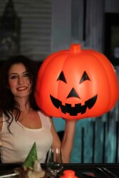 Beysüs Halloween Cadılar Bayramı Dev Balkabağı 45 cm Işıklı Sensörlü - 1