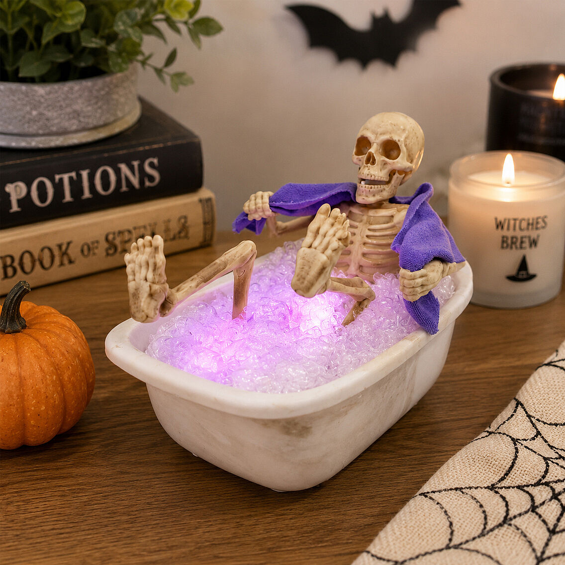 Beysüs Halloween Cadılar Bayramı Duş Alan Küvetli İskelet - 4
