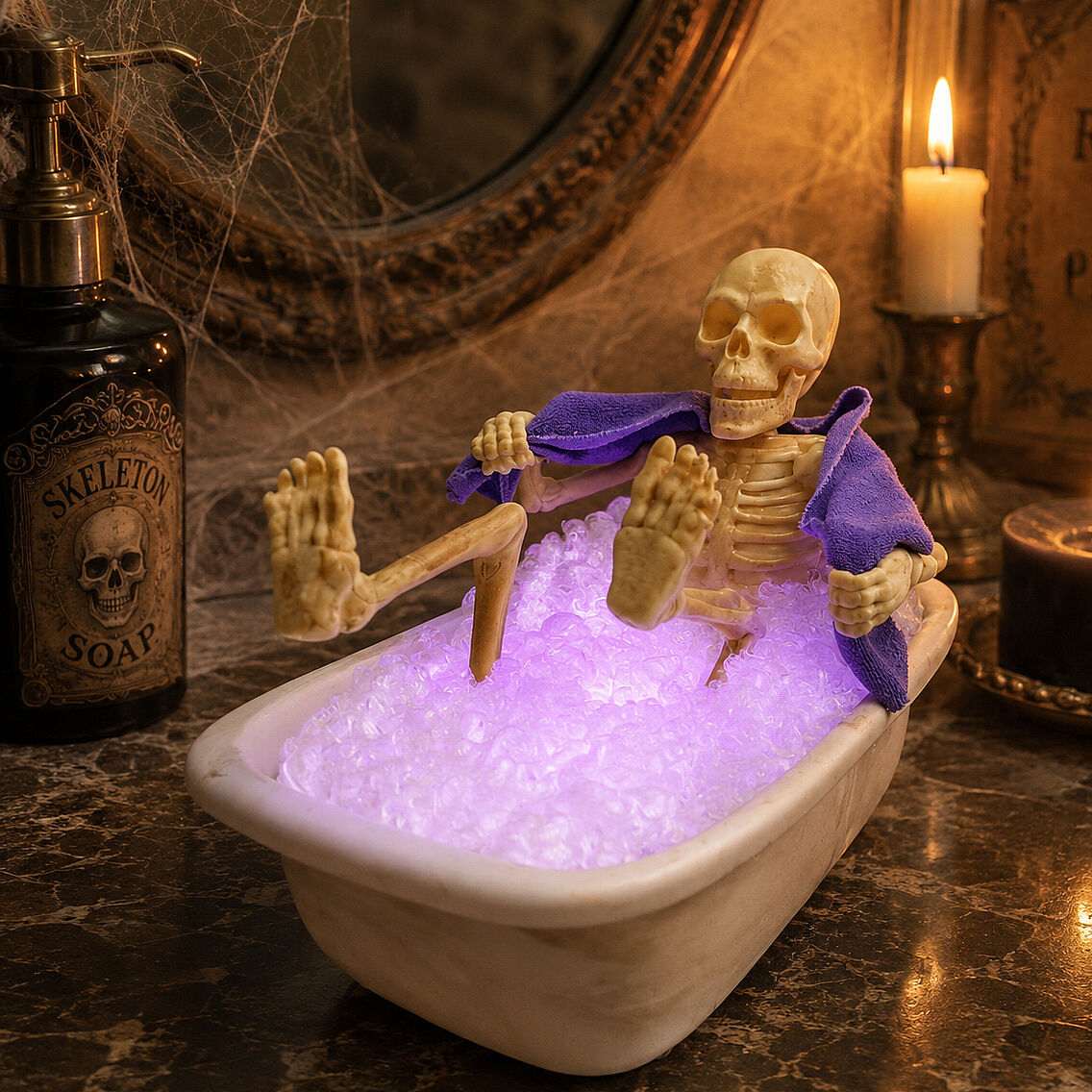 Beysüs Halloween Cadılar Bayramı Duş Alan Küvetli İskelet - 3