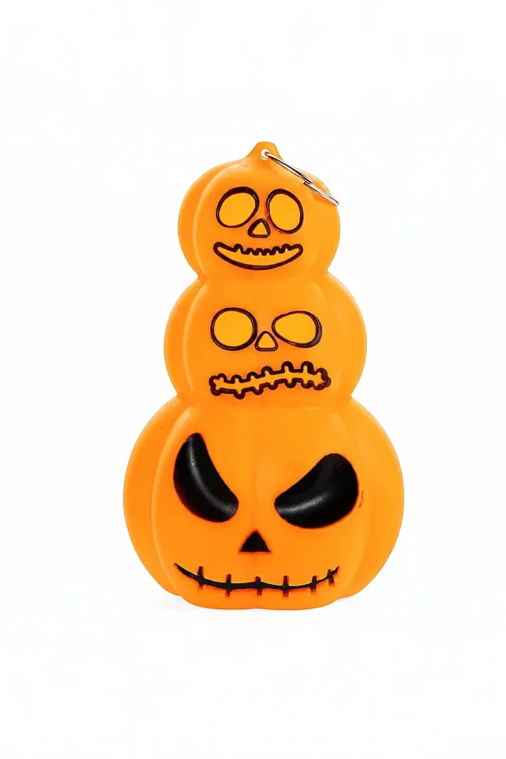 Halloween Cadılar Bayramı Işıklı 3 Katlı Balkabağı Dekoru - 2
