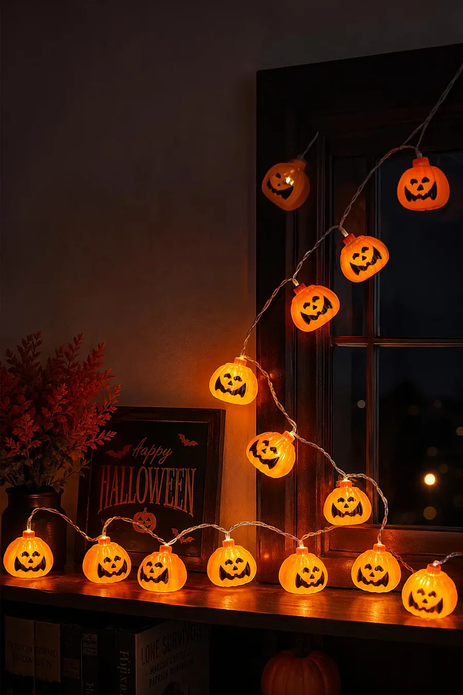 Halloween Cadılar Bayramı Işıklı Led Balkabağı 12 li - 2