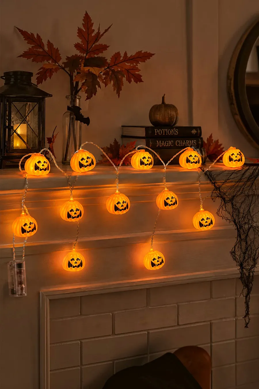 Halloween Cadılar Bayramı Işıklı Led Balkabağı 12 li - 1