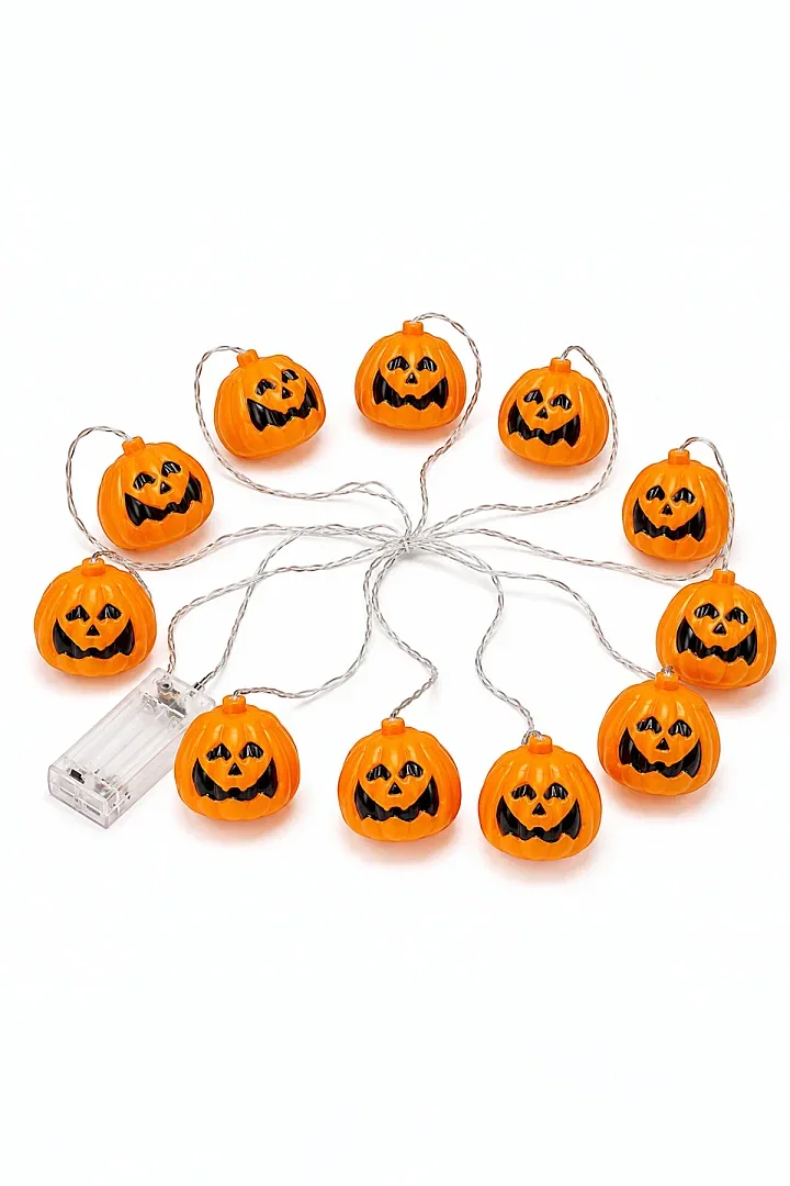 Halloween Cadılar Bayramı Işıklı Led Balkabağı 12 li - 3