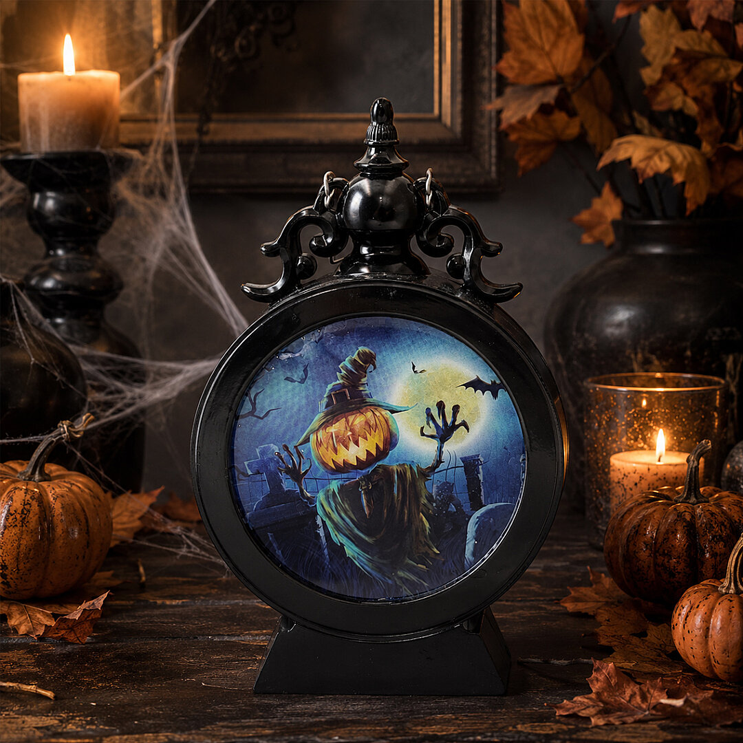 Beysüs Halloween Cadılar Bayramı Işıklı Masa Süsü Yarasa Turuncu Bal Kabağı - 3