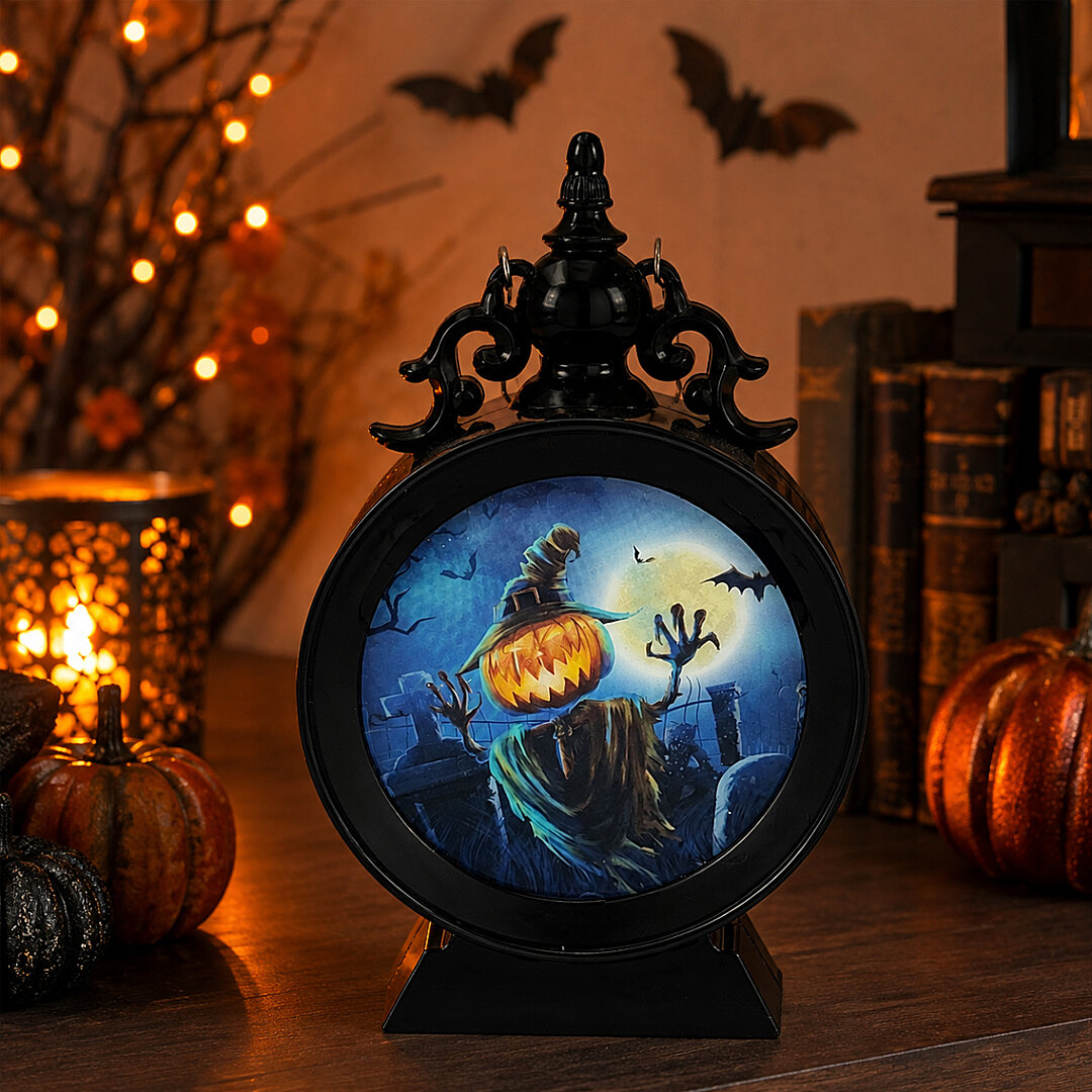 Beysüs Halloween Cadılar Bayramı Işıklı Masa Süsü Yarasa Turuncu Bal Kabağı - 2