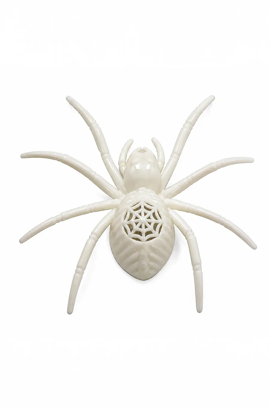 Halloween Cadılar Bayramı Işıklı Örümcek Beyaz 17 cm - 2
