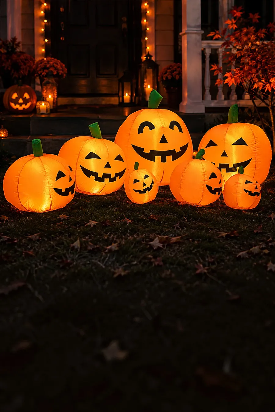 Halloween Cadılar Bayramı Işıklı Şişme Kabak Ailesi - 4