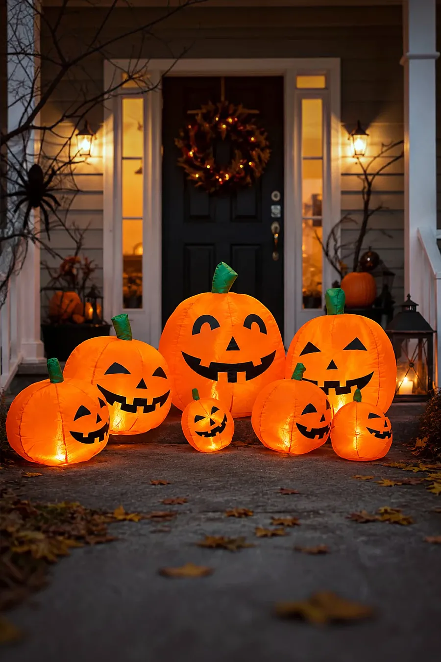 Halloween Cadılar Bayramı Işıklı Şişme Kabak Ailesi - 3