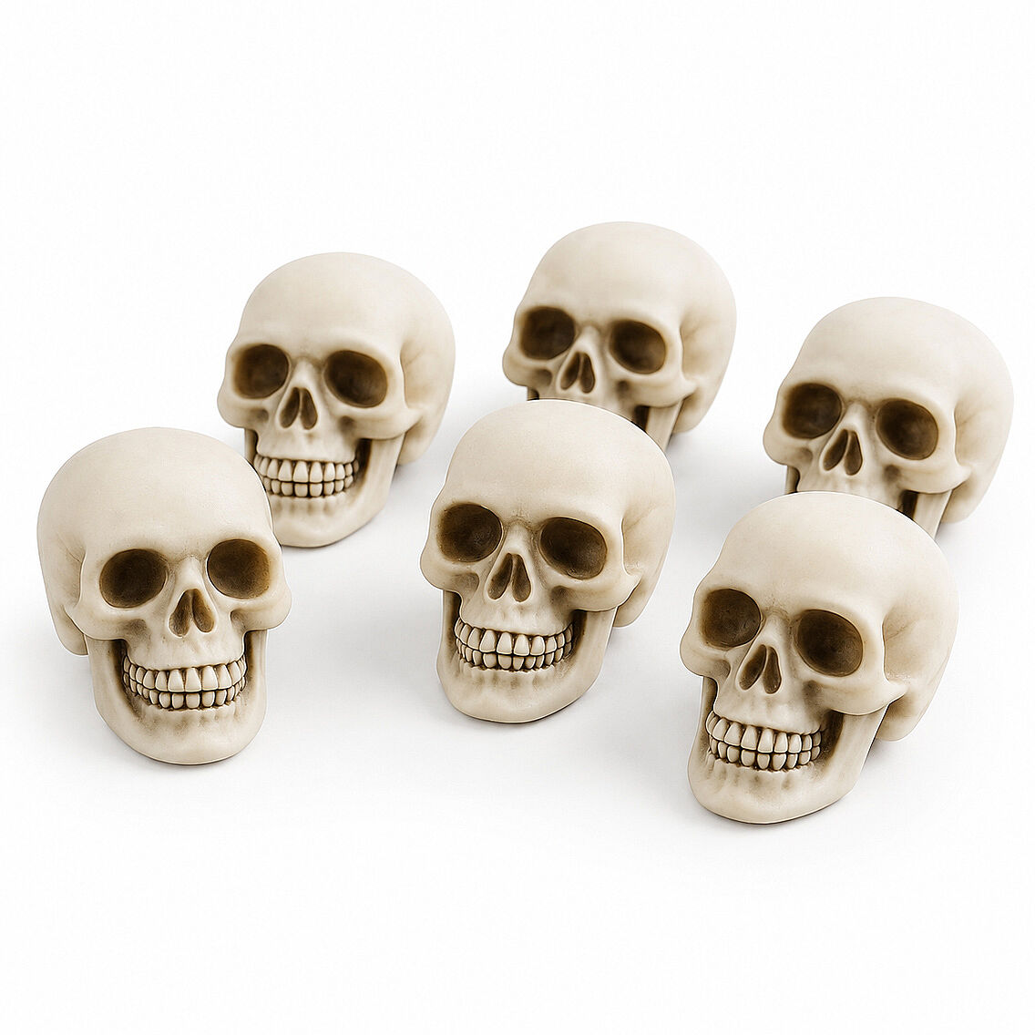 Beysüs Halloween Cadılar Bayramı Kuru Kafa 6 lı Beyaz - 2