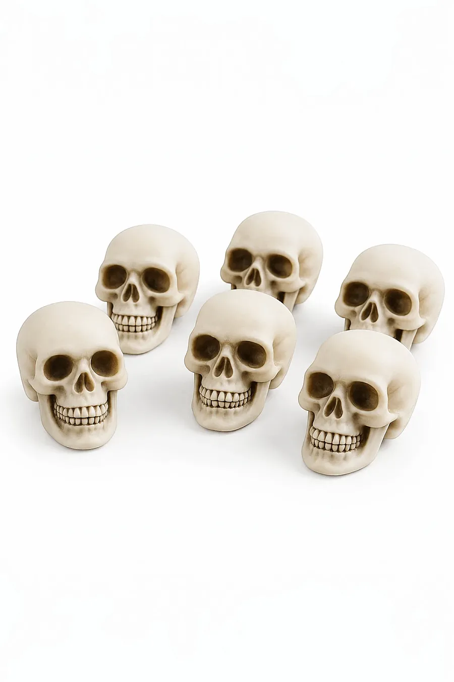 Halloween Cadılar Bayramı Kuru Kafa 6 lı Beyaz - 2