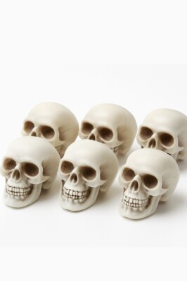 Beysüs Halloween Cadılar Bayramı Kuru Kafa 6 lı Beyaz - 6