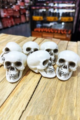 Beysüs Halloween Cadılar Bayramı Kuru Kafa 6 lı Beyaz - 8