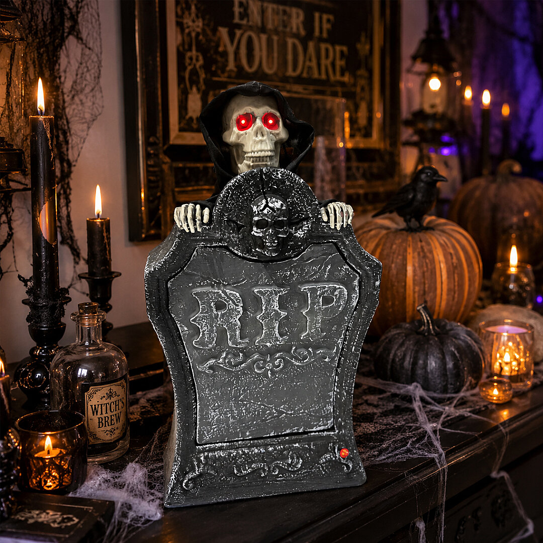 Beysüs Halloween Cadılar Bayramı Mezar Taşı Hareket Sensörlü Işıklı - 4