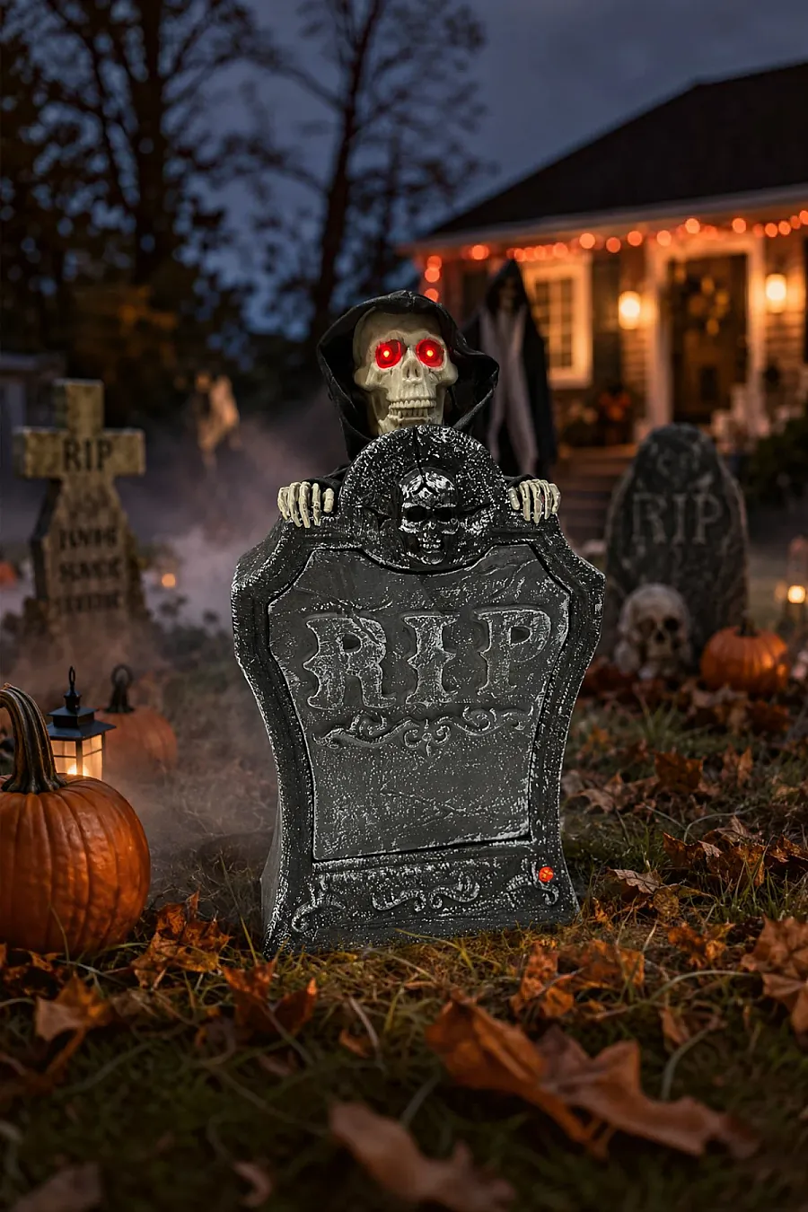Halloween Cadılar Bayramı Mezar Taşı Hareket Sensörlü Işıklı - 1
